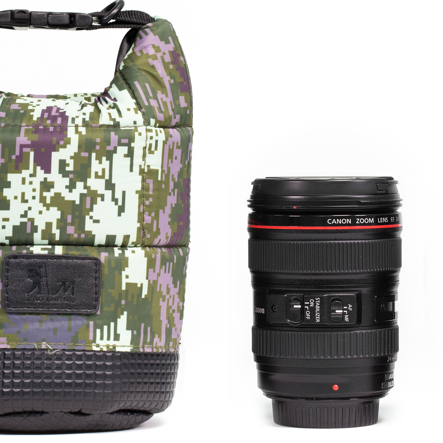 MegaGear Soft Leather Camera Lens Pouch with Adjustable Handle