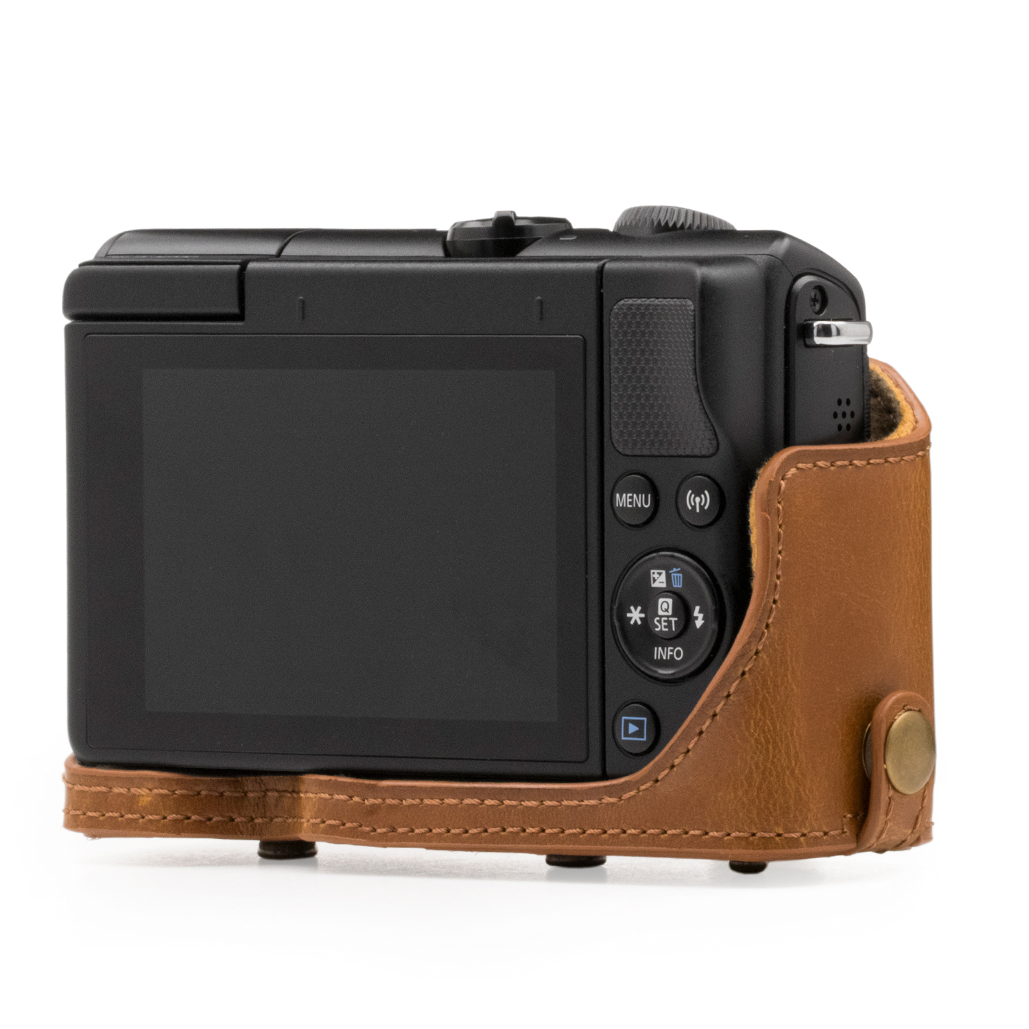 MegaGear Canon EOS M100 Ever Ready Leather Camera Case and Strap, with